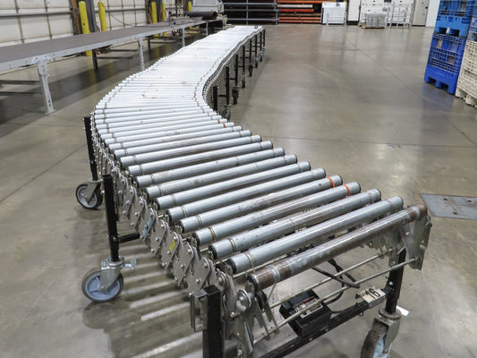 Best Flex 30"x 36' Expandable 1.9" Power Roller Conveyor 120V Variable Speed