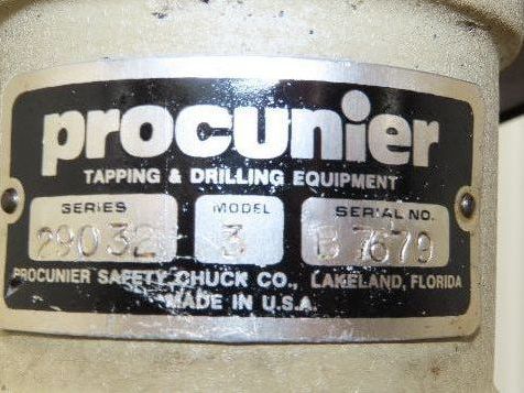 Procunier Size 3 Drill Press Tapping Head 1/2"Steel Capacity 230/460V 3Ph