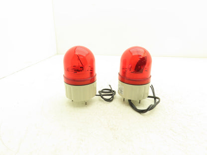 Schneider Electric XVR08B04 Harmony Rotating Beacon Light Red 24V AC/DC Lot of 2