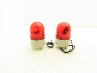 Schneider Electric XVR08B04 Harmony Rotating Beacon Light Red 24V AC/DC Lot of 2