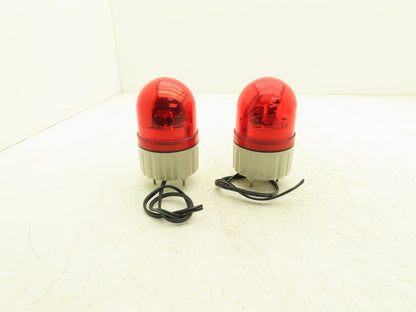 Schneider Electric XVR08B04 Harmony Rotating Beacon Light Red 24V AC/DC Lot of 2