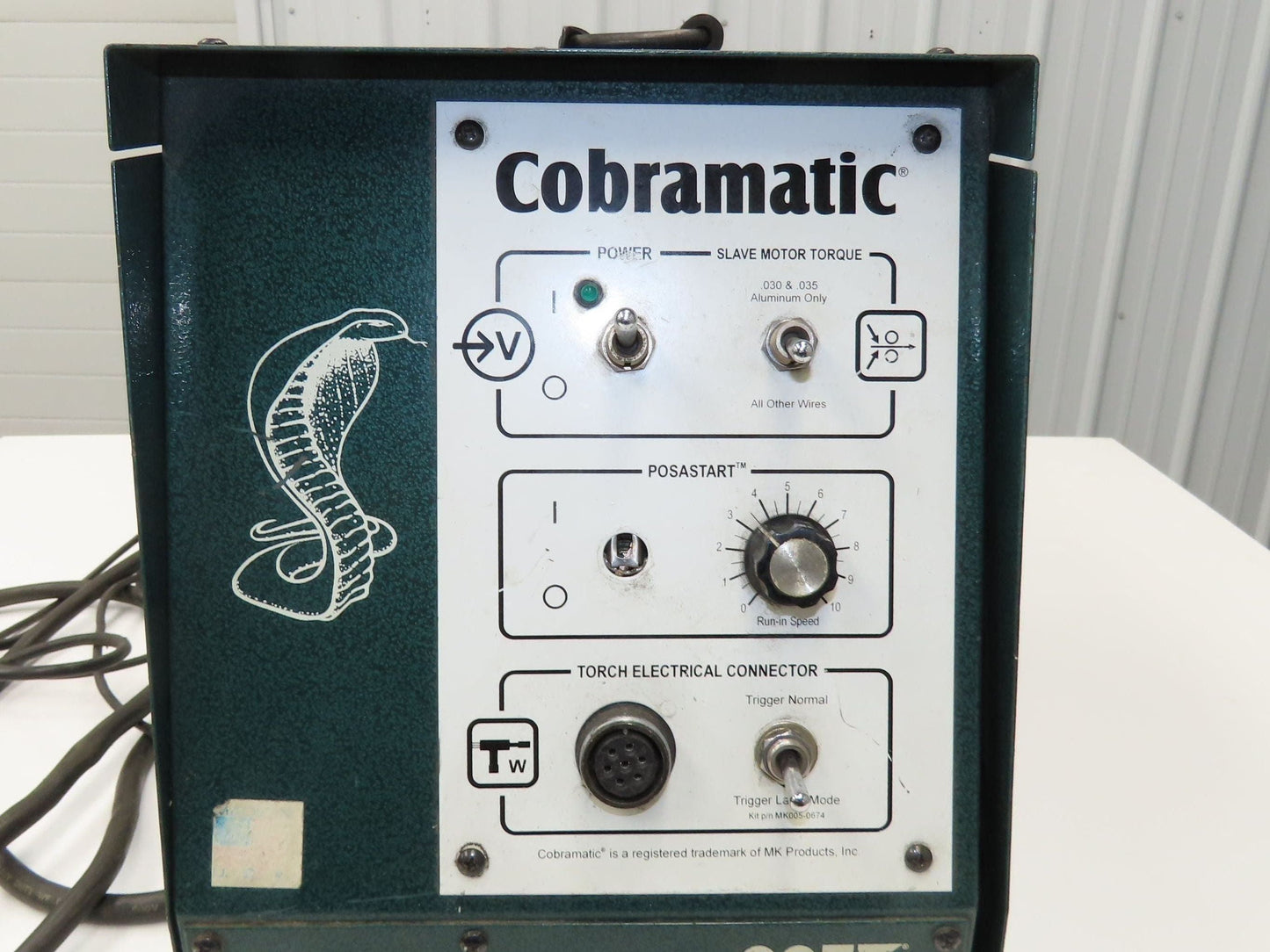Cobramatic 150-005 Push Pull Wire Feeder GMAW 115VAC Miller Plug Broken Switch