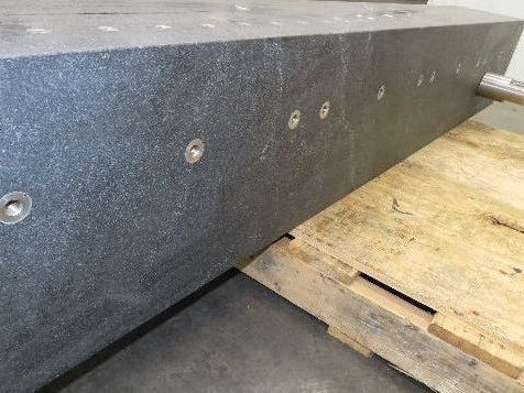 Industrial Granite Machine Block 71.25"L x 9.5" x 12" Flat Surface Inspection