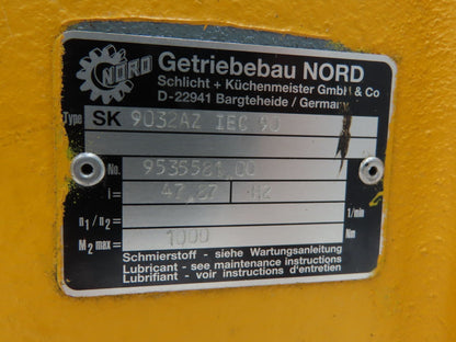 Nord SK 9032AZ IEC-90 Helical Gear Drive 47.87 Reducer 50mm Hollow Shaft Gearbox