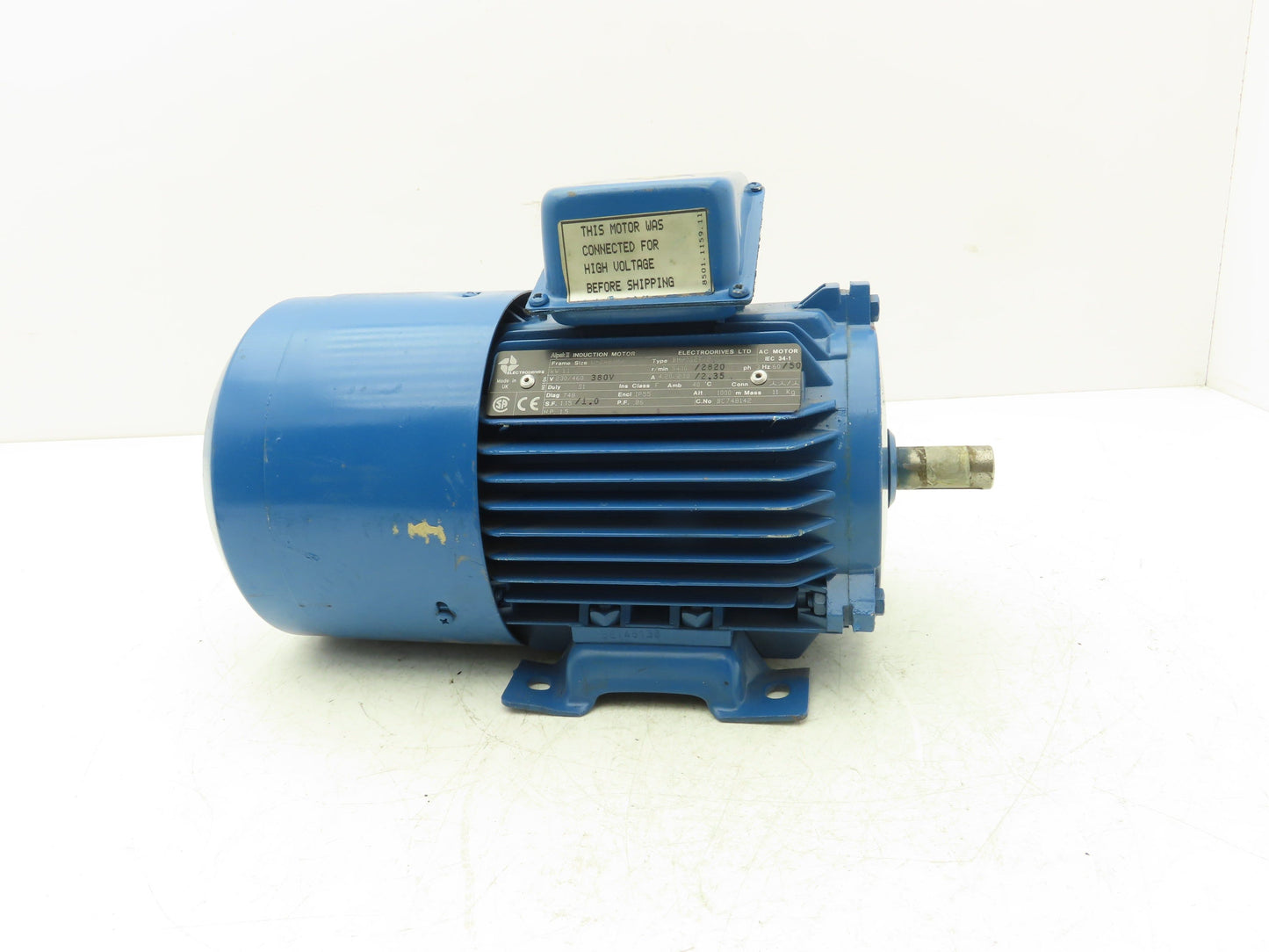Electrodrives BM80S2T/2 Alpak II Brake Motor 1.1kw 3400rpm 230/460V 3PH IEC 80MA