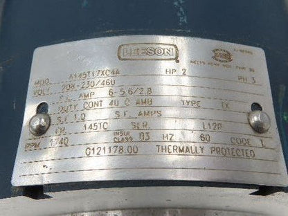 Leeson A145T17XC4A AC Motor Explosion Proof 2Hp 1740 RPM 230/460V 3PH 145TC TEFC