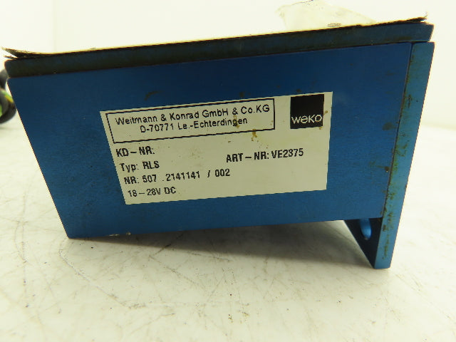 Weko Weitmann & Konrad VE2375 Photoelectric Sensor 8 Pin Plug 24Vdc