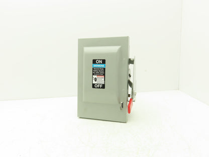 Siemens GNF322 Safety Switch Disconnect Non Fusible 60A 240VAC 250VDC HP Rated
