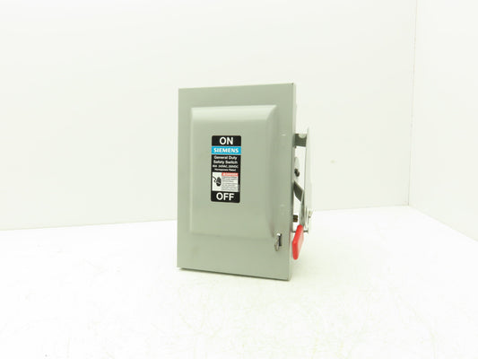 Siemens GNF322 Safety Switch Disconnect Non Fusible 60A 240VAC 250VDC HP Rated