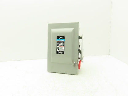 Siemens GNF322 Safety Switch Disconnect Non Fusible 60A 240VAC 250VDC HP Rated