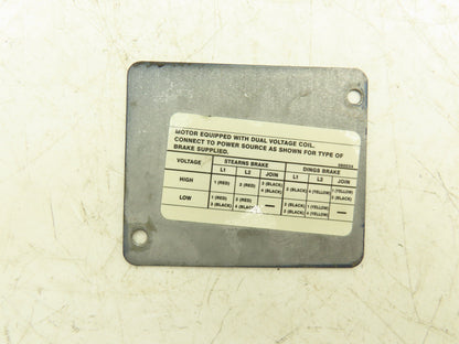 Leeson C6T17DC53A AC Brake Motor 1/2Hp 1725rpm 208-230/460v 3ph C56CFC D.P.