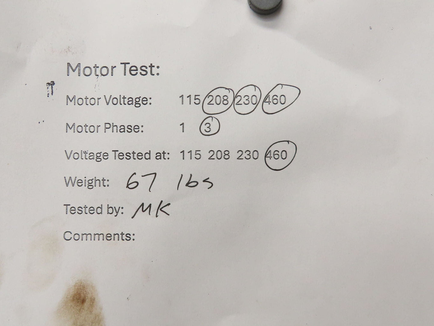 Leeson N184T17FC1F AC Motor 5Hp 1740rpm 208-230/460v 3ph J56C TEFC