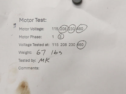 Leeson N184T17FC1F AC Motor 5Hp 1740rpm 208-230/460v 3ph J56C TEFC