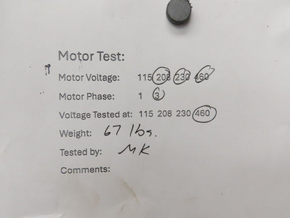 Leeson N184T17FC1F AC Motor 5Hp 1740rpm 208-230/460v 3ph J56C TEFC