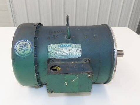 Leeson N184T17FC1F AC Motor 5Hp 1740rpm 208-230/460v 3ph J56C TEFC