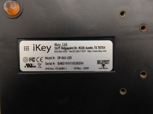 iKey DP-860 Industrial Desktop Keyboard Compact Integrated HulaPoint II USB