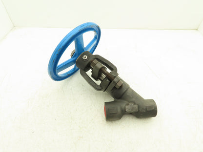 Smith Y162 Y Pattern Globe Valve 1" Socket Weld Rising Stem Class 1690