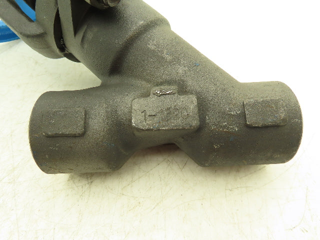 Smith Y162 Y Pattern Globe Valve 1" Socket Weld Rising Stem Class 1690