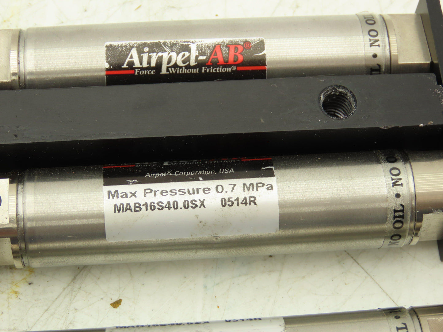 Airpot Airpel-AB MAB16S40.0SX Air Bearing Pneumatic Cylinder 0.7MPa Max Lot of 4