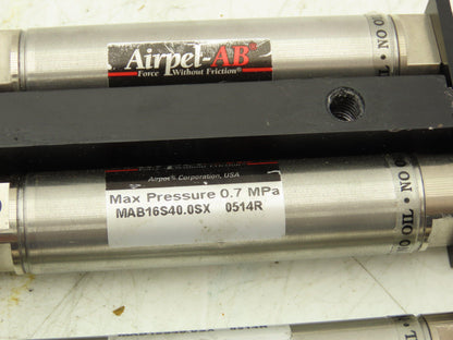Airpot Airpel-AB MAB16S40.0SX Air Bearing Pneumatic Cylinder 0.7MPa Max Lot of 4
