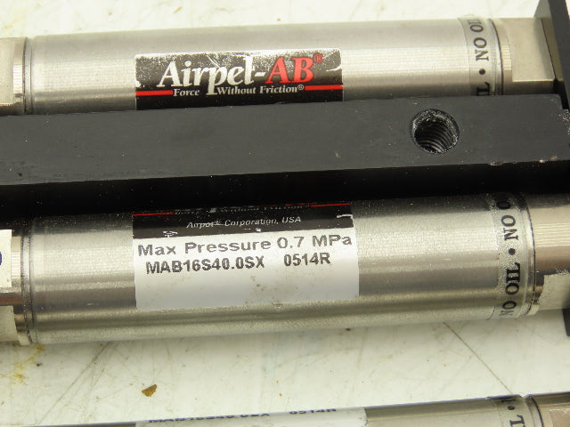 Airpot Airpel-AB MAB16S40.0SX Air Bearing Pneumatic Cylinder 0.7MPa Max Lot of 4