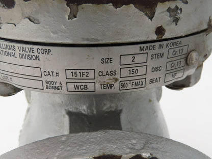 WM E Williams 151F2 Swing Check Valve 2" ANSI Flange Class 150