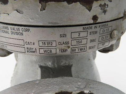 WM E Williams 151F2 Swing Check Valve 2" ANSI Flange Class 150