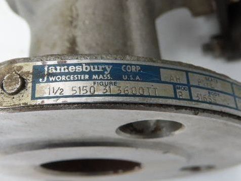 Jamesbury 5150 31 3600TT 1-1/2" Pneumatic Air operated Stainless Ball Valve