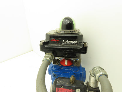 Flowserve 1" Stainless Ball Valve Compact Pneumatic Actuator C25 SR-2C IMP