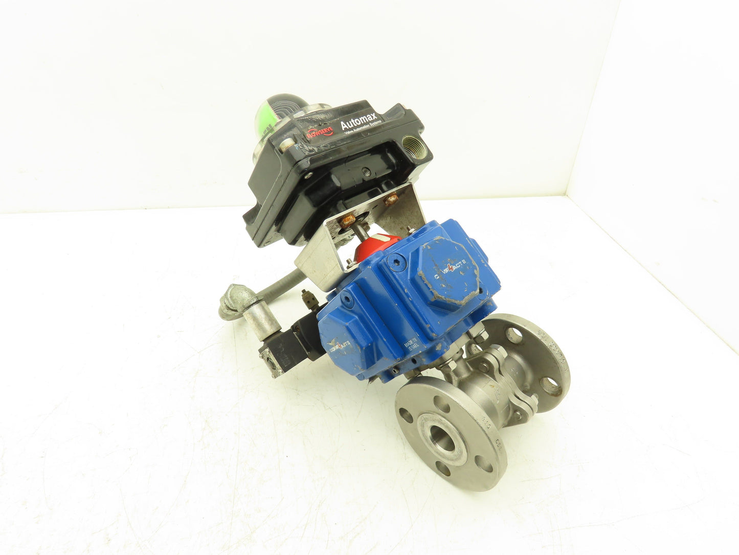 Flowserve 1" Stainless Ball Valve Compact Pneumatic Actuator C25 SR-2C IMP