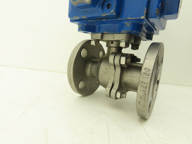 Flowserve 1" Stainless Ball Valve Compact Pneumatic Actuator C25 SR-2C IMP