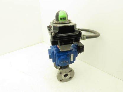 Flowserve 1" Stainless Ball Valve Compact Pneumatic Actuator C25 SR-2C IMP