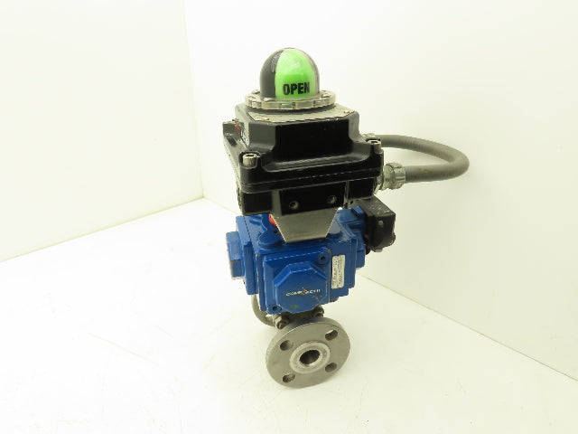 Flowserve 1" Stainless Ball Valve Compact Pneumatic Actuator C25 SR-2C IMP