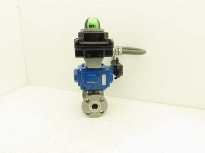 Flowserve 1" Stainless Ball Valve Compact Pneumatic Actuator C25 SR-2C IMP