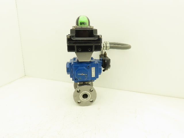 Flowserve 1" Stainless Ball Valve Compact Pneumatic Actuator C25 SR-2C IMP