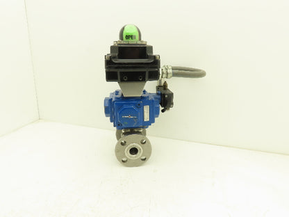 Flowserve 1" Stainless Ball Valve Compact Pneumatic Actuator C25 SR-2C IMP