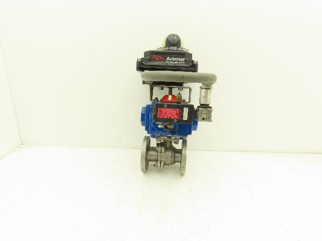 Flowserve 1" Stainless Ball Valve Compact Pneumatic Actuator C25 SR-2C IMP