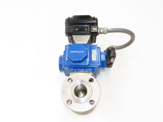 Flowserve 1-1/2" Stainless Ball Valve Compact II Pneumatic Actuator C30 SR-2C