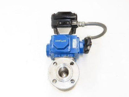 Flowserve 1-1/2" Stainless Ball Valve Compact II Pneumatic Actuator C30 SR-2C