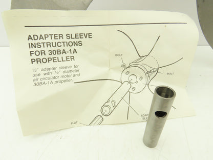 Airmaster Fan 21095 24" Cast Aluminum Propeller 3-Blade 5/8" Bore w/1/2" Adapter