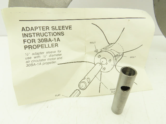 Airmaster Fan 21095 24" Cast Aluminum Propeller 3-Blade 5/8" Bore w/1/2" Adapter