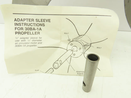 Airmaster Fan 21095 24" Cast Aluminum Propeller 3-Blade 5/8" Bore w/1/2" Adapter