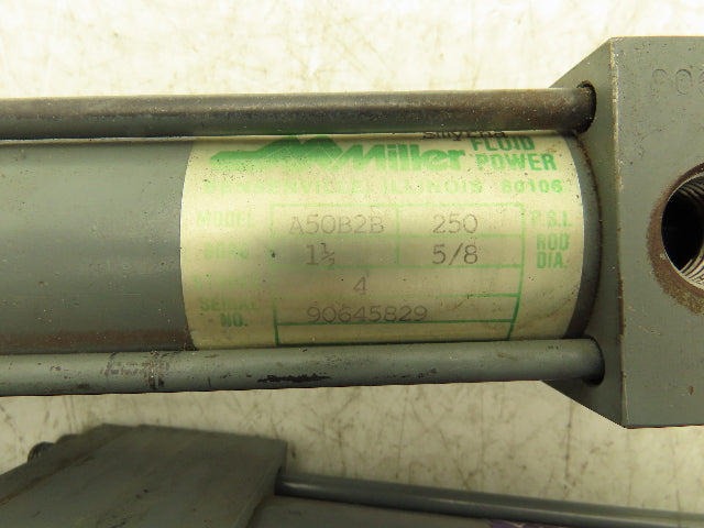 Miller A86R2B/A50B2B Pneumatic Air Cylinder 1-1/2" Bore 4" Stroke Lot of 2