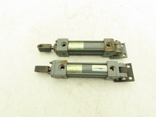 Miller A86R2B/A50B2B Pneumatic Air Cylinder 1-1/2" Bore 4" Stroke Lot of 2