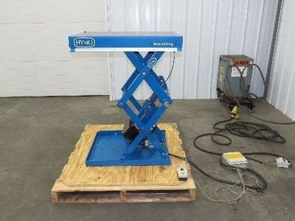 Hymo CXX4-8 Hydraulic Scissor Lift Table 400kg 880lb 36" Travel 24x31" 240V 3Ph