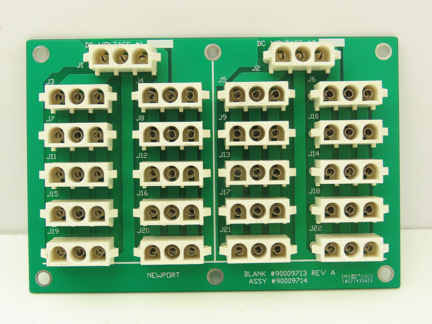 Newport 90009714 Printed Circuit Board For Newport CNC Machine 3 Pin Bank REV A