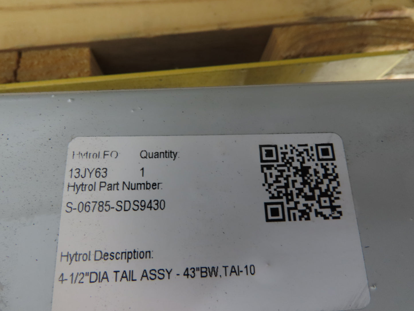 Hytrol 43" Tail Pulley Assembly for Parcel Belt Slider Bed Conveyor