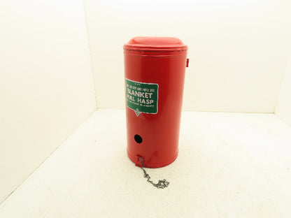 Fite Rite Wool Fire & First Aid Blanket Wall Mount Holder Red Metal Canister