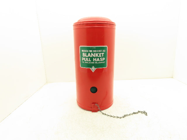 Fite Rite Wool Fire & First Aid Blanket Wall Mount Holder Red Metal Canister