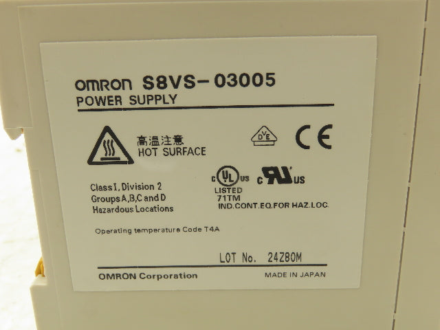Omron S8VS-03005 Power Supply Switch Mode 100-240VAC Input 5VDC Output Lot of 3